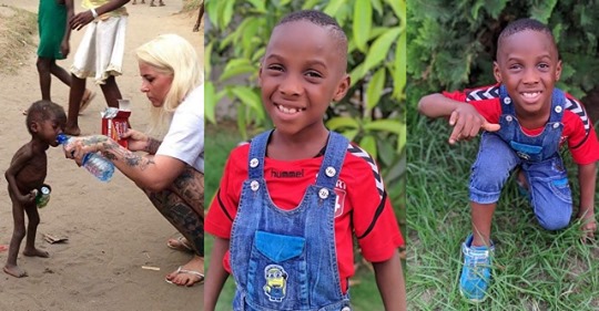 Pictures of Anja and hope in 2016 and now