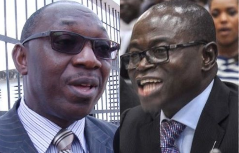 Judges Clemence J. Honyenuga (L) and Yoni Kulendi (R)