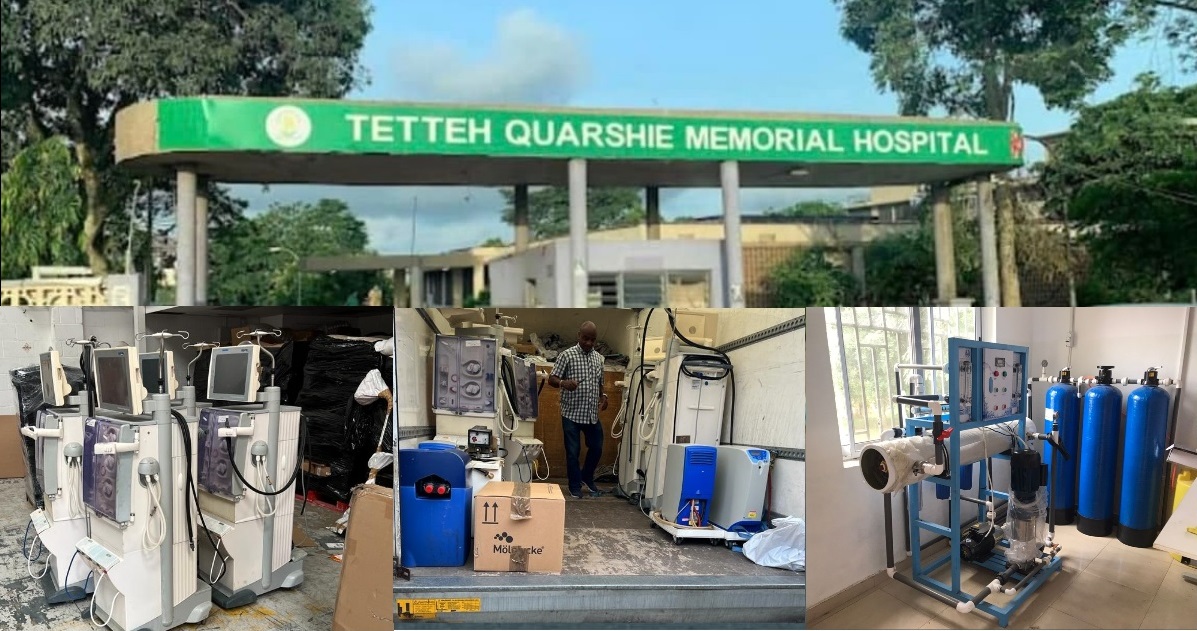 Machines and equipment for Tetteh Quarshie Memorial Hospital Kidney Dialyses Centre