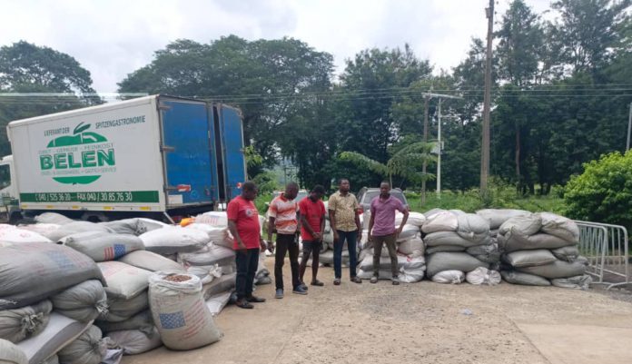 Intercepted cocoa beans