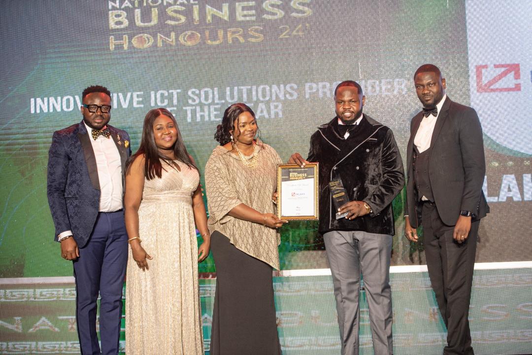 From L-R Mr. Olaitan Ojo Team Lead for Financial Business Unit - Ghana and Francophone region, Miss Akua Akuffobea Duodu Business Operations Executive, Mrs. Yacoba Esther Amuah Country Manager, Mr. Caesar Akpabli, Temenos Account Manager for Financial Business Unit