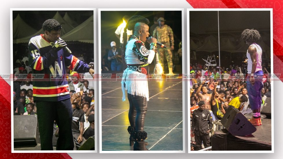 Mugees (L) Sherifa Gunu (M) and Kuami Eugene (R)